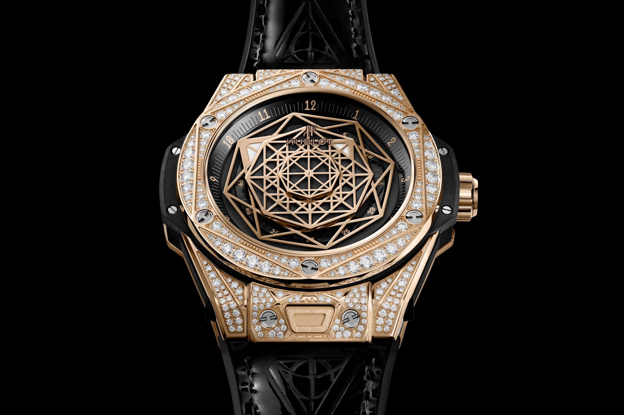 Hublot Big Bang SANG BLEU KING GOLD PAVÉ Ref# 465.OS.1118.VR.1704.MXM18 - Image 2