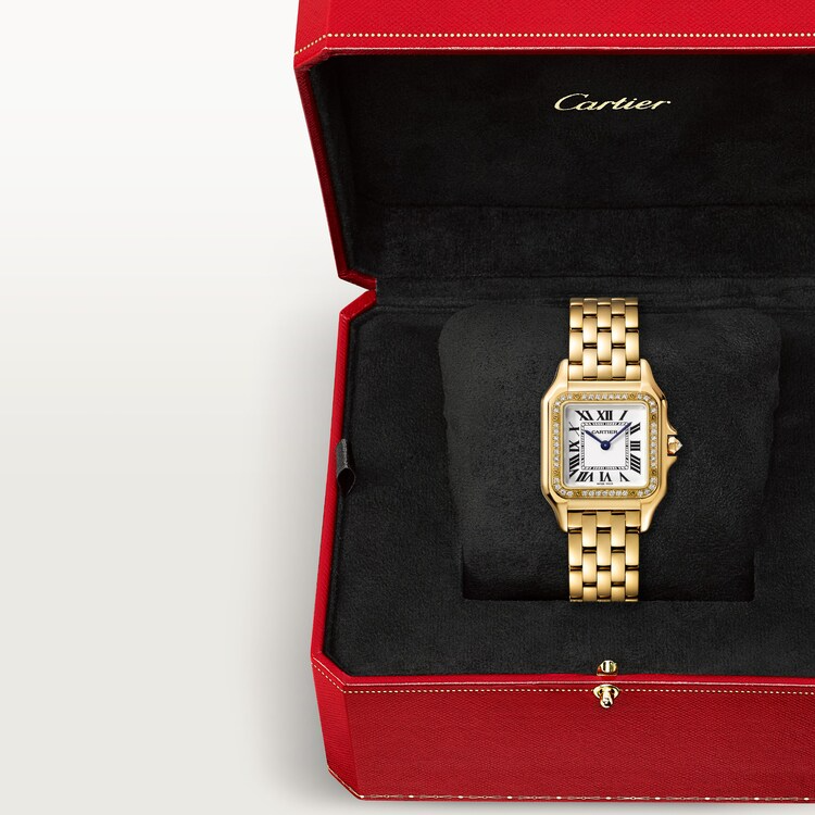 Unworn Cartier Panthère de Cartier Medium, 18k Yellow Gold, Diamonds, 27mm x 36mm, Ref# WJPN0016, box and papers - Image 7