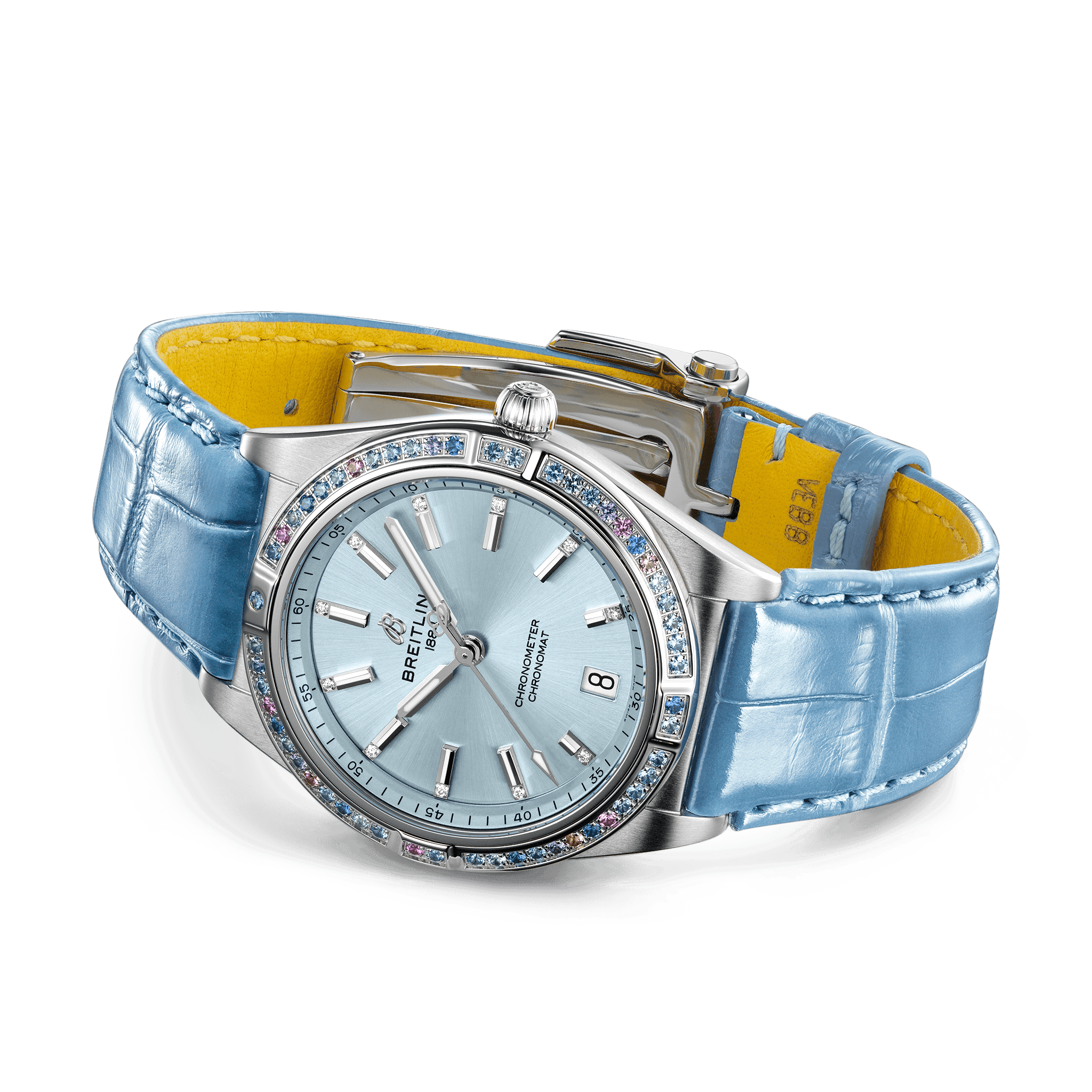 Breitling Chronomat Automatic 36 South Sea, Stainless Steel, 18k White Gold, Diamonds and Gem, Ref# G10380611C1P1, Unworn 2024 - Image 3