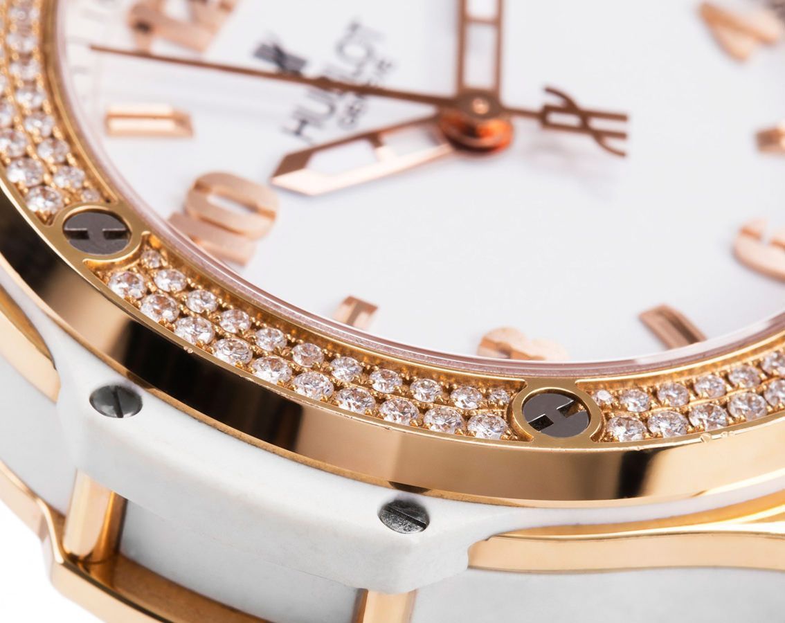 Hublot Big Bang, Gold White Diamonds, 38 mm, Ref# 361.PE.2010.RW.1104 - Image 4