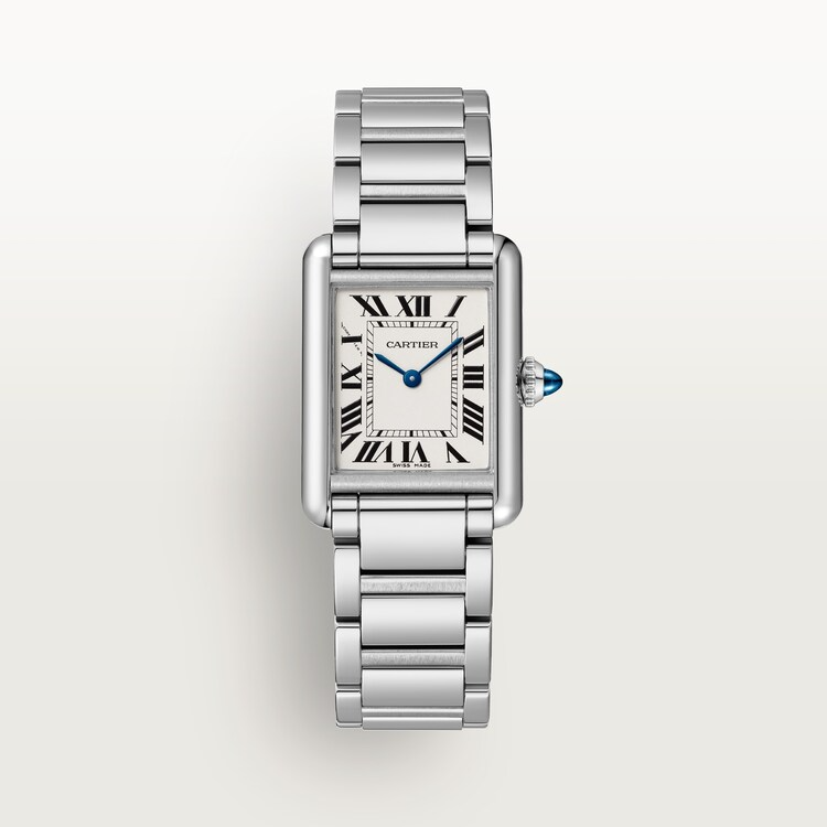 Unworn Cartier Tank Must de Cartier, Small Stainless Steel, 29.5mm x 22mm, Ref# WSTA0107, box and papers