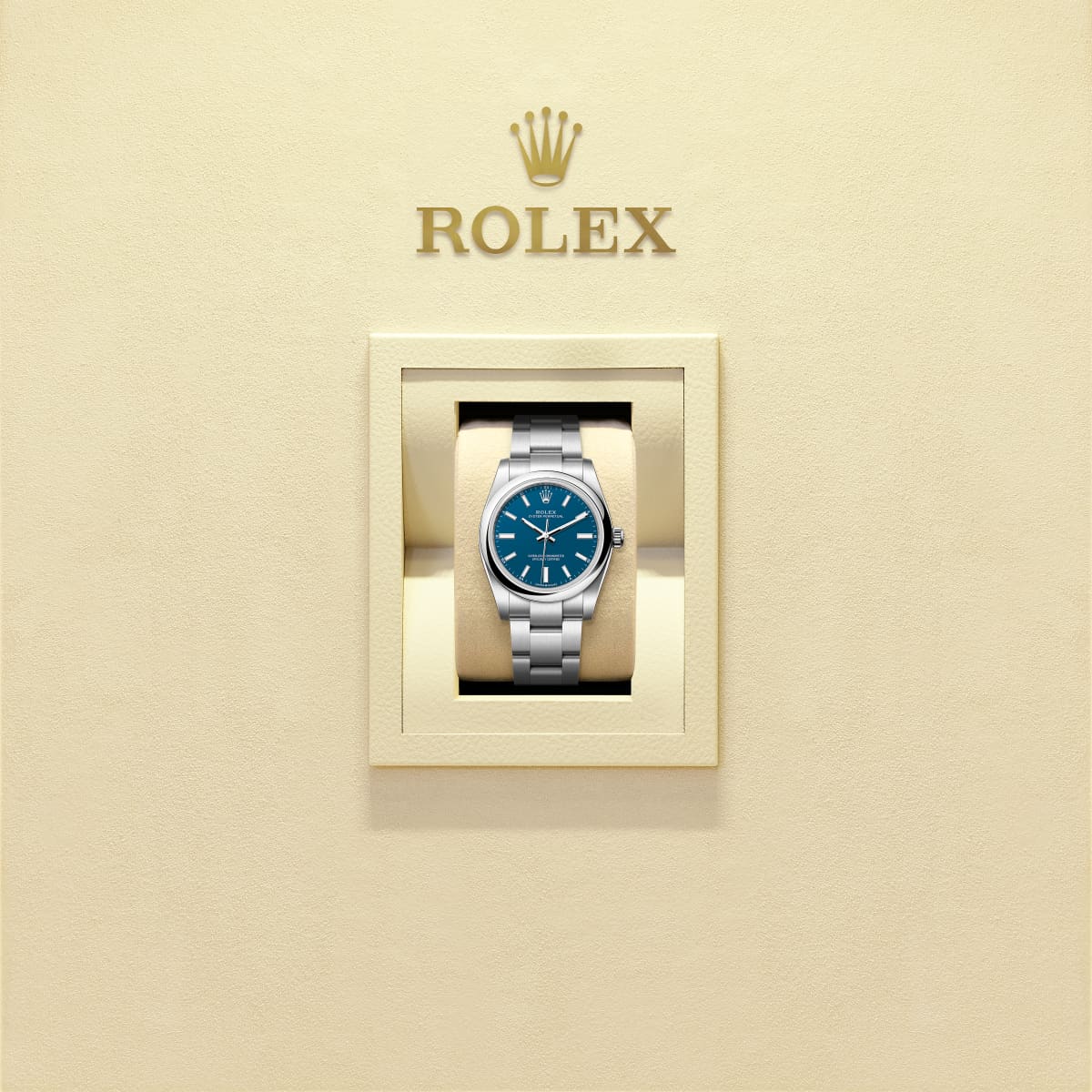 Unworn 2025, Rolex Oyster Perpetual, Oystersteel, 34mm, Blue dial, Domed Oyster, Ref# 124200-0011, box and papers - Image 4