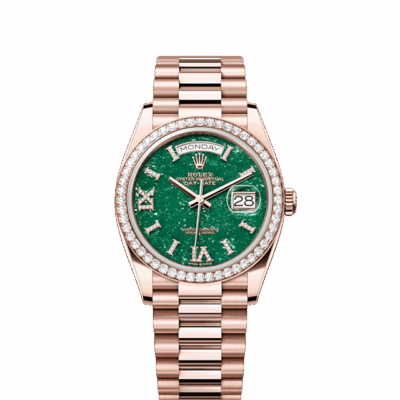 Rolex Day-Date 36, 18k Everose Gold with Diamond-set, 36mm, Ref# 128345rbr-0068