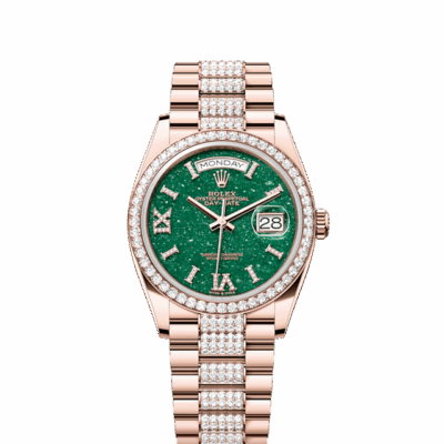 Rolex Day-Date 36, 18k Everose Gold with Diamond-set, 36mm, Ref# 128345rbr-0069