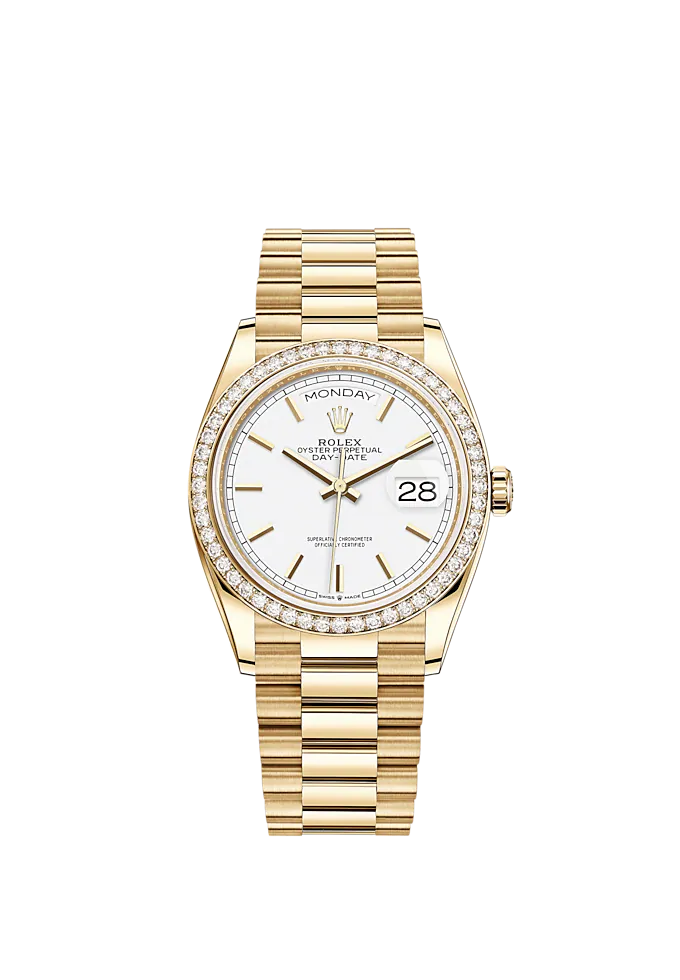 Rolex Day-Date, 36mm, 18k Yellow Gold, Ref# 128348rbr-0047 - Image 2