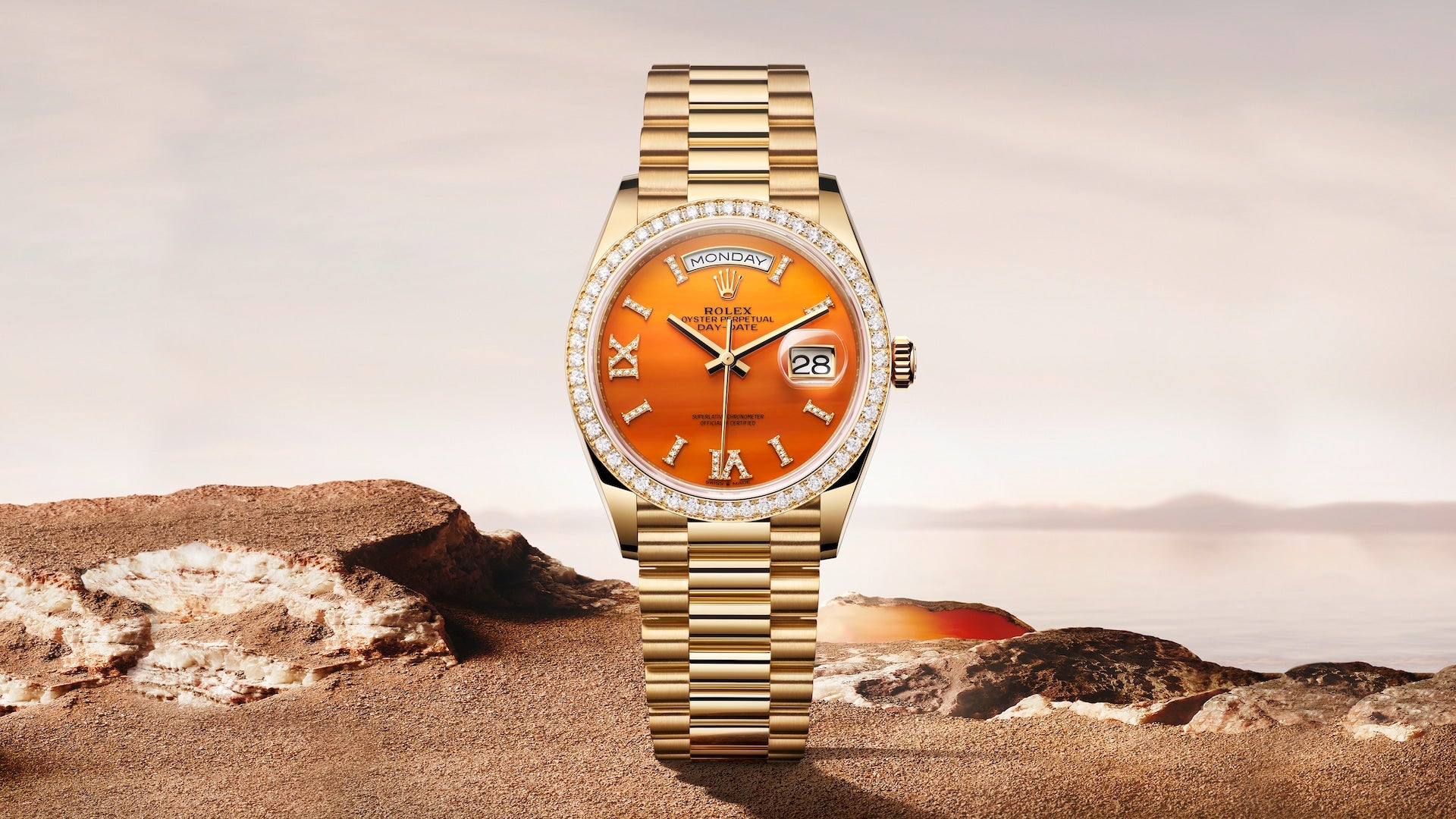 Rolex Day-Date 36, 18k Yellow Gold with Diamond-set, 36mm, Ref# 128348rbr-0049 - Image 6