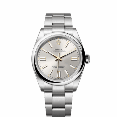 Unworn 2025, Rolex Oyster Perpetual, Oystersteel 41mm, Silver dial, Domed Oyster, Ref# 134300-0001, box and papers