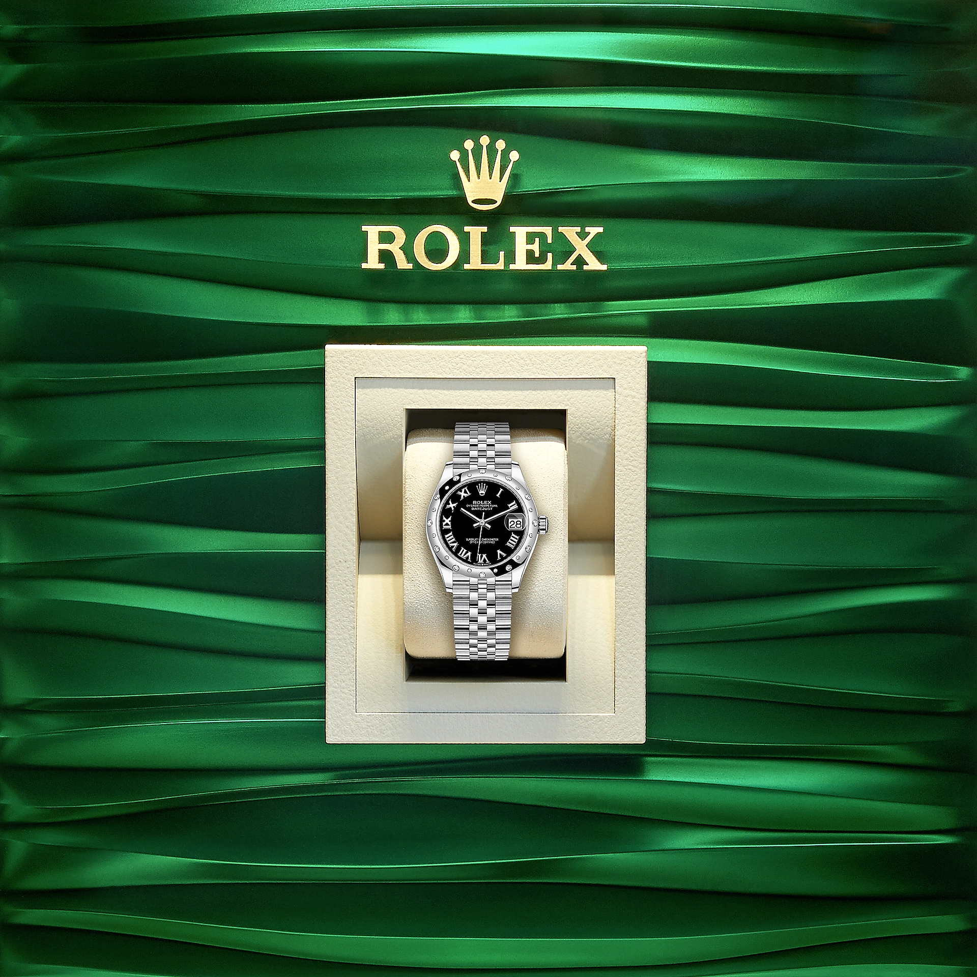 Rolex Datejust 31, Oystersteel, 18kt White Gold and diamonds, Ref# 278344RBR-0002 - Image 5