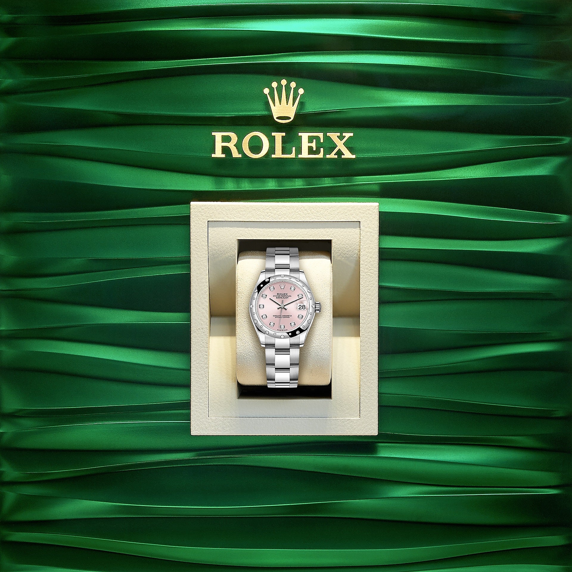 Rolex Datejust 31, Oystersteel, 18kt White Gold and diamonds, Ref# 278344RBR-0033 - Image 5