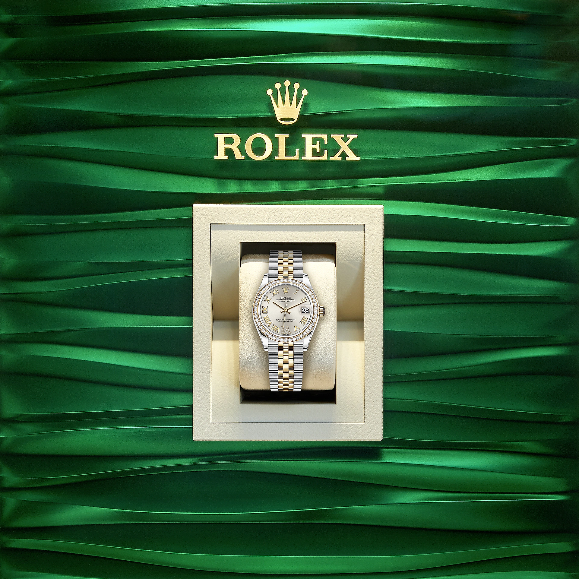 Rolex Datejust 31, Oystersteel, 18kt Yellow Gold and diamonds, Ref# 278383RBR-0004 - Image 5