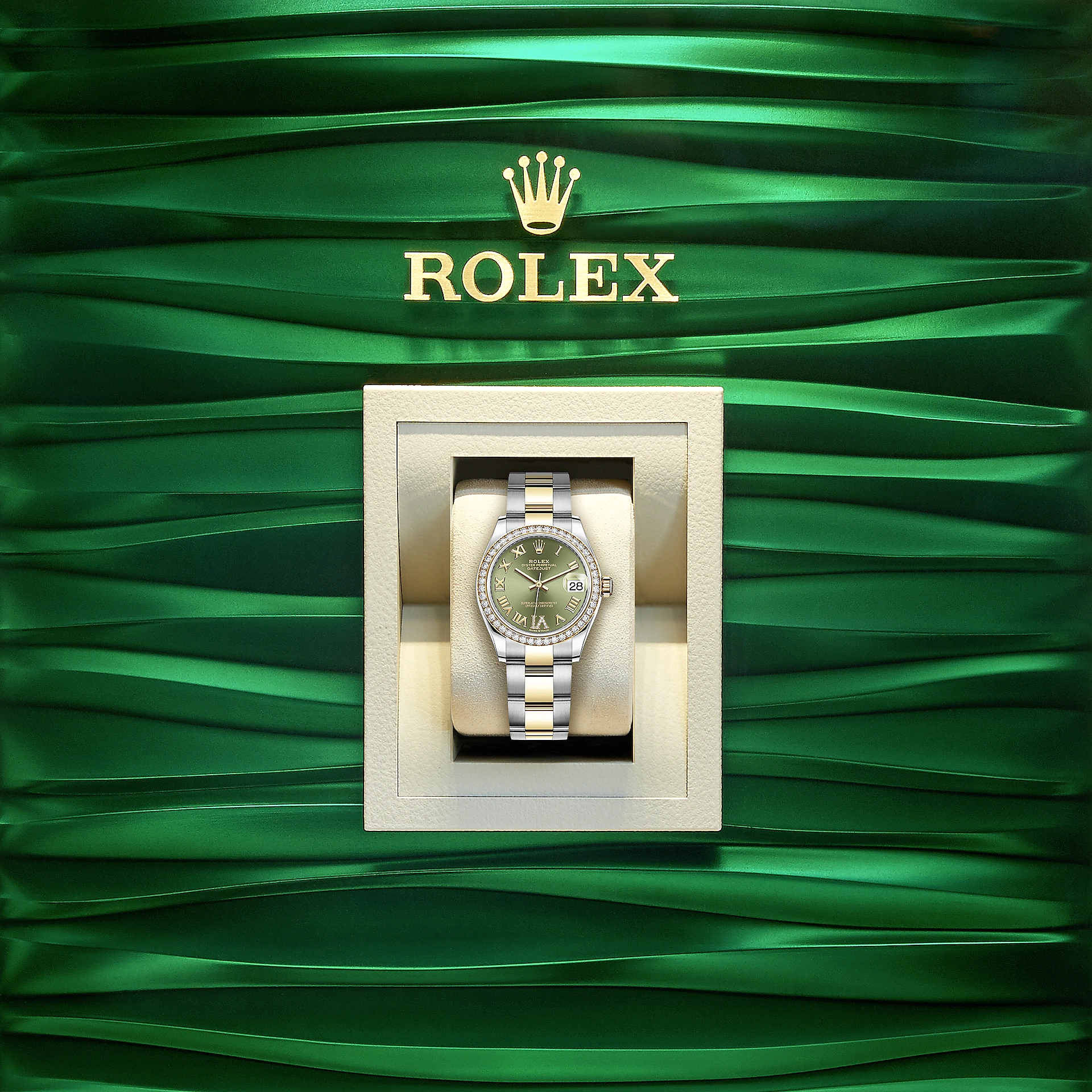 Rolex Datejust 31, Oystersteel, 18kt Yellow Gold and diamonds, Ref# 278383RBR-0015 - Image 5
