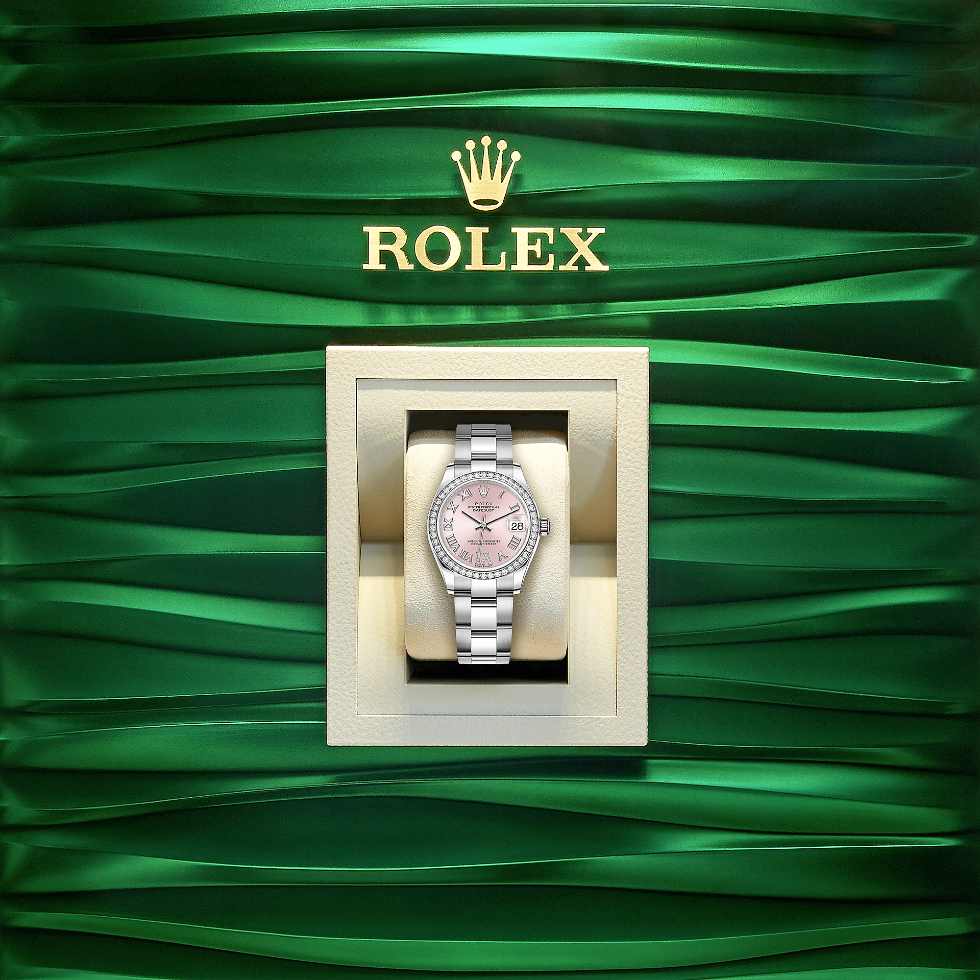 Rolex Datejust 31, Oystersteel, 18kt White Gold and diamonds, Ref# 278384RBR-0027 - Image 5