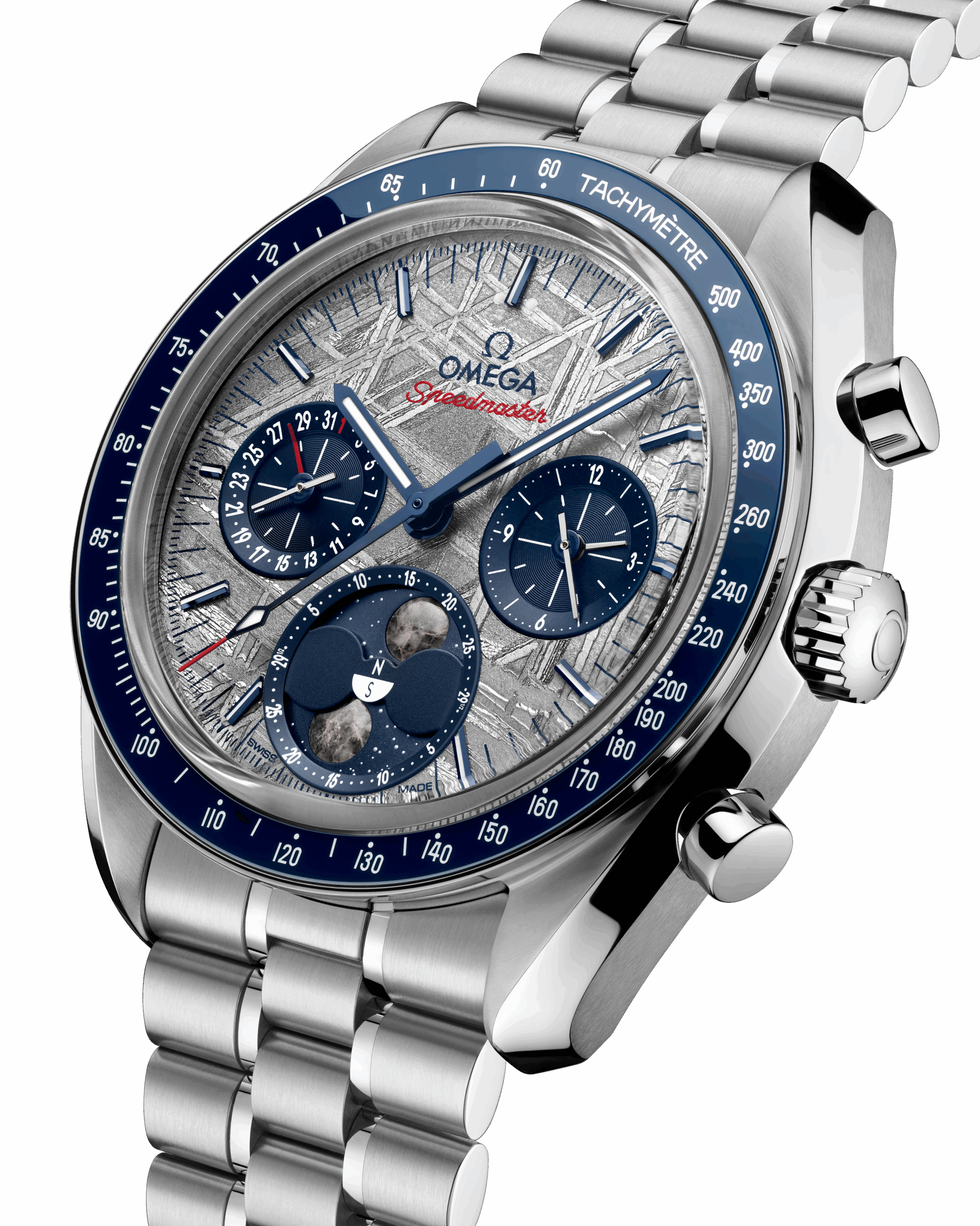 Unworn, Omega Speedmaster Moonphase, Stainless Steel, Chronograph, 43 mm, Ref# 304.30.43.52.06.001, box and papers - Image 3