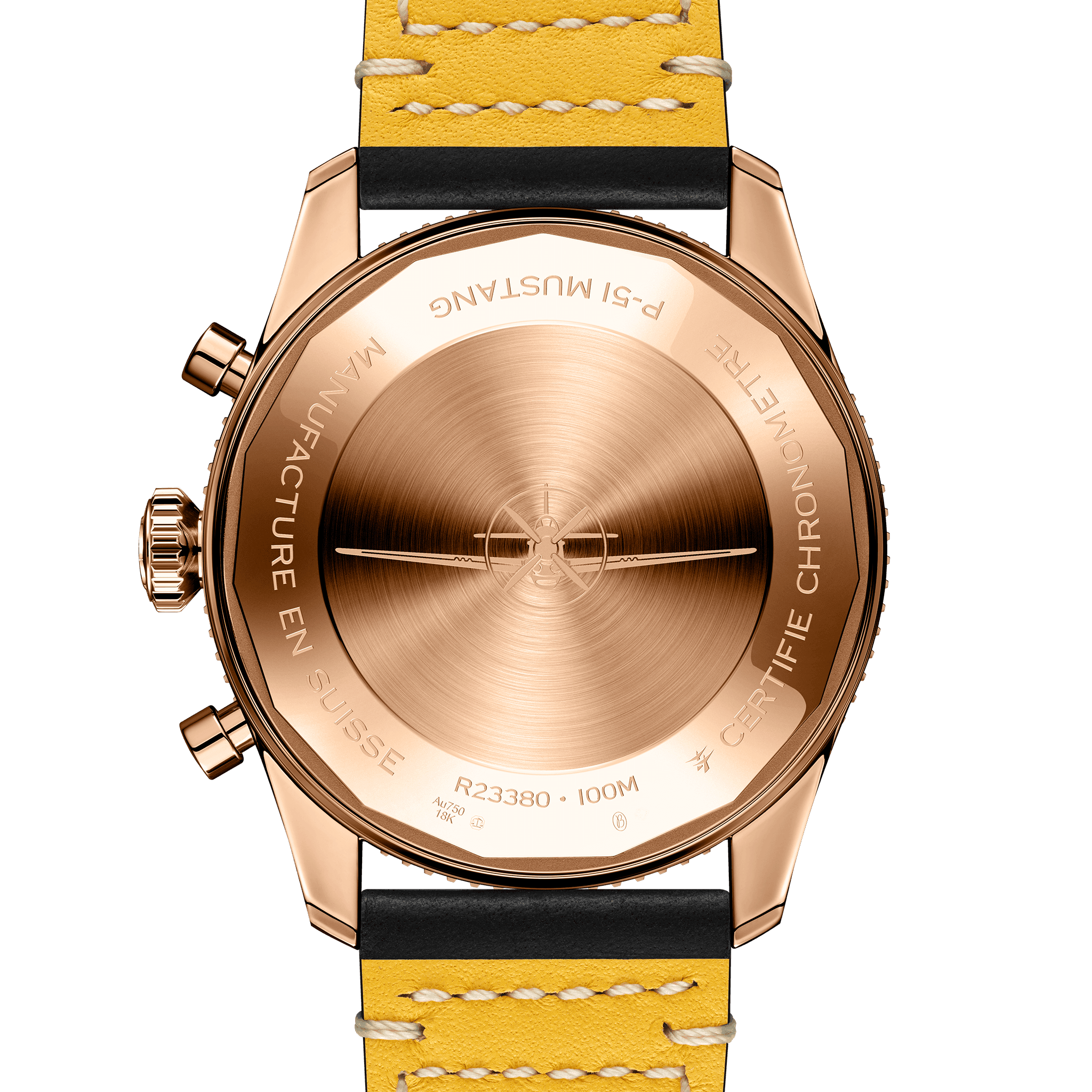 Breitling Classic AVI Chronograph 42 P-51 Mustang, 18k Red Gold, Ref# R233801A1B1X1, Unworn 2024 - Image 3