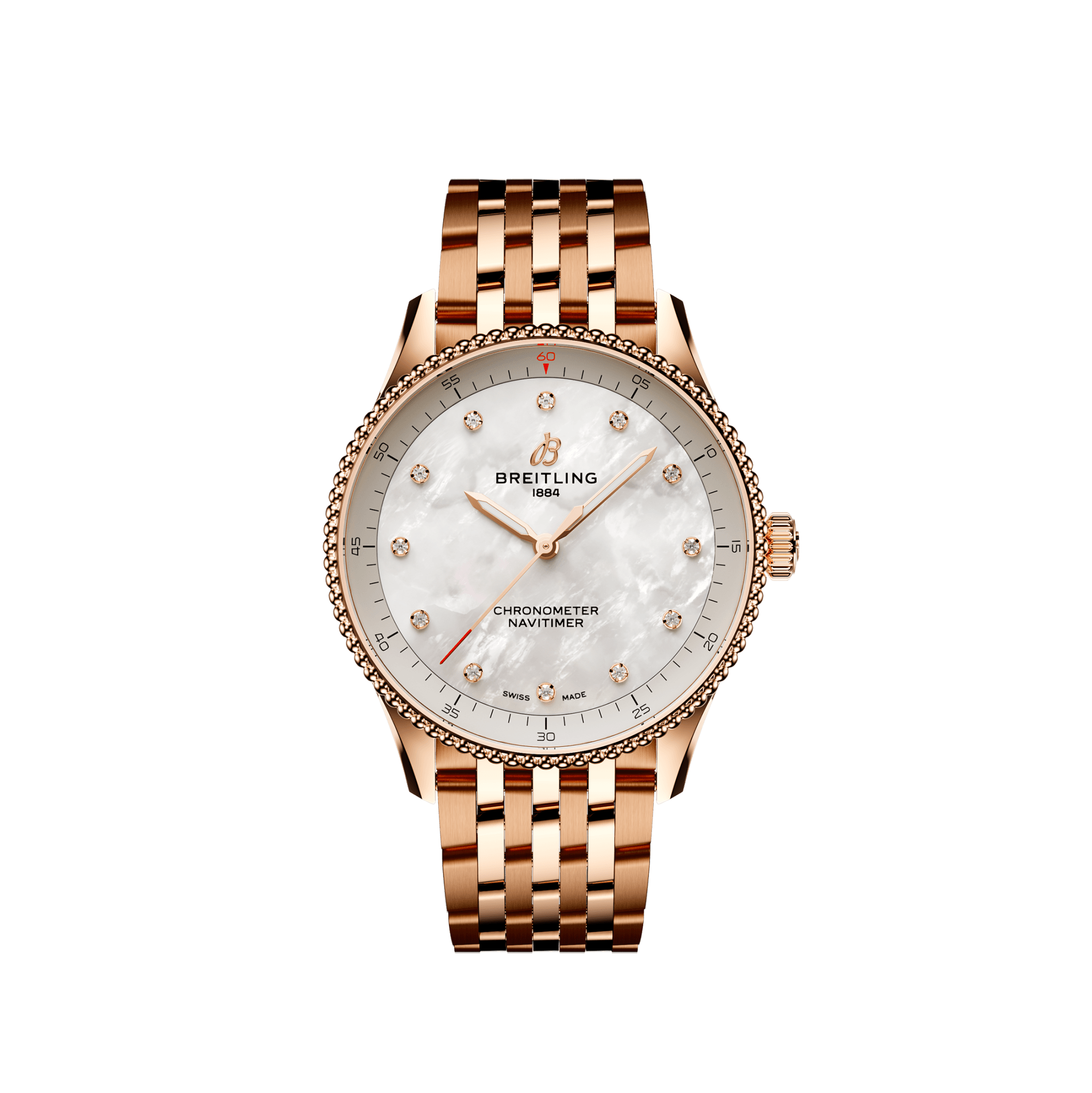 Breitling Navitimer 32, Small-scale traceable 18k Red Gold, Ref# R77320E61A1R1, Unworn 2024