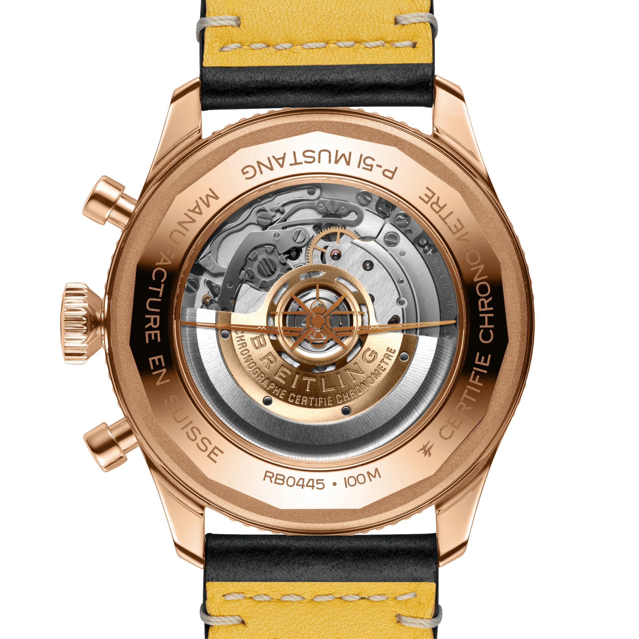 Breitling Classic AVI B04 Chronograph 46 P-51 Mustang, 18k Red Gold, Ref# RB04451A1B1X1, Unworn 2024 - Image 4