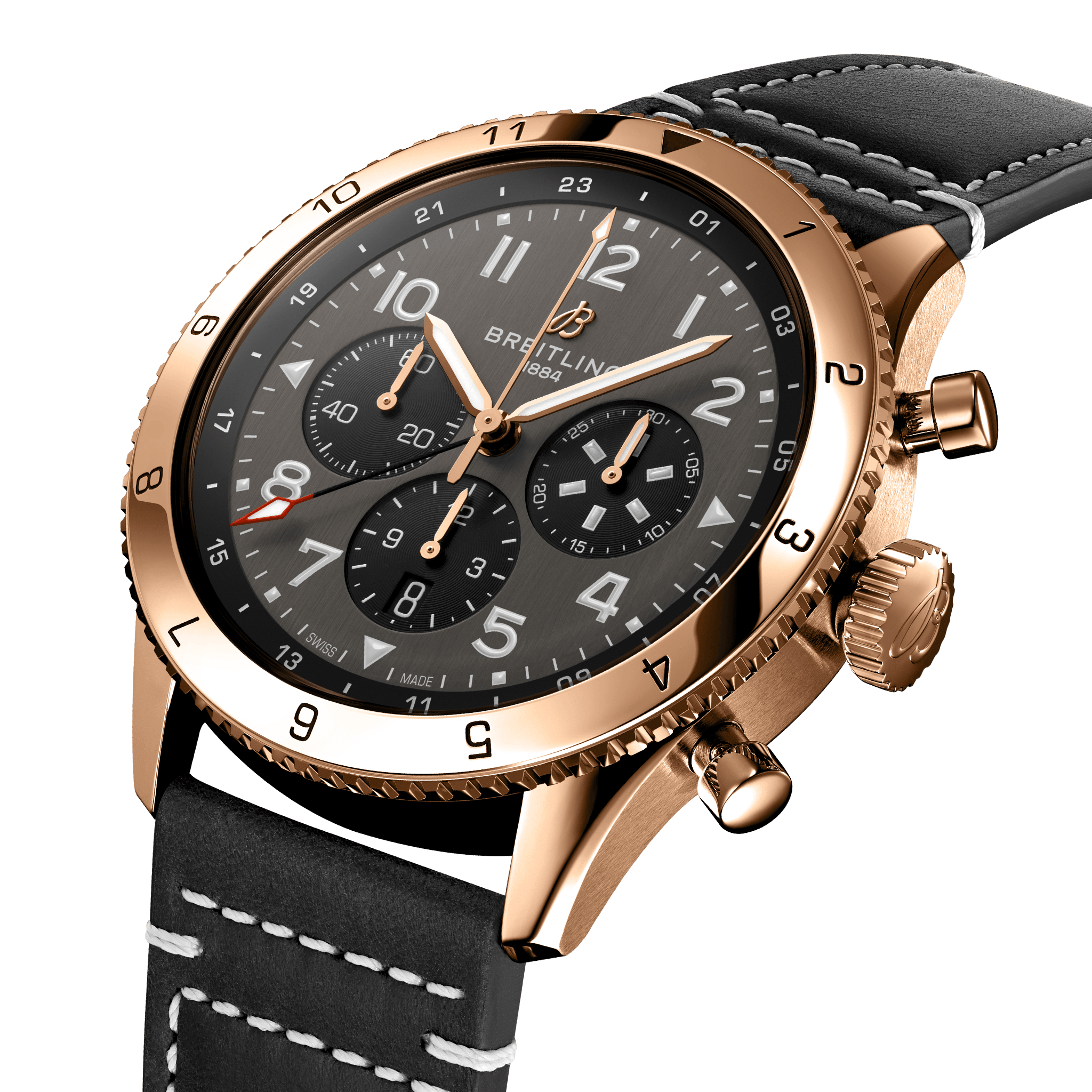 Breitling Classic AVI B04 Chronograph 46 P-51 Mustang, 18k Red Gold, Ref# RB04451A1B1X1, Unworn 2024 - Image 2