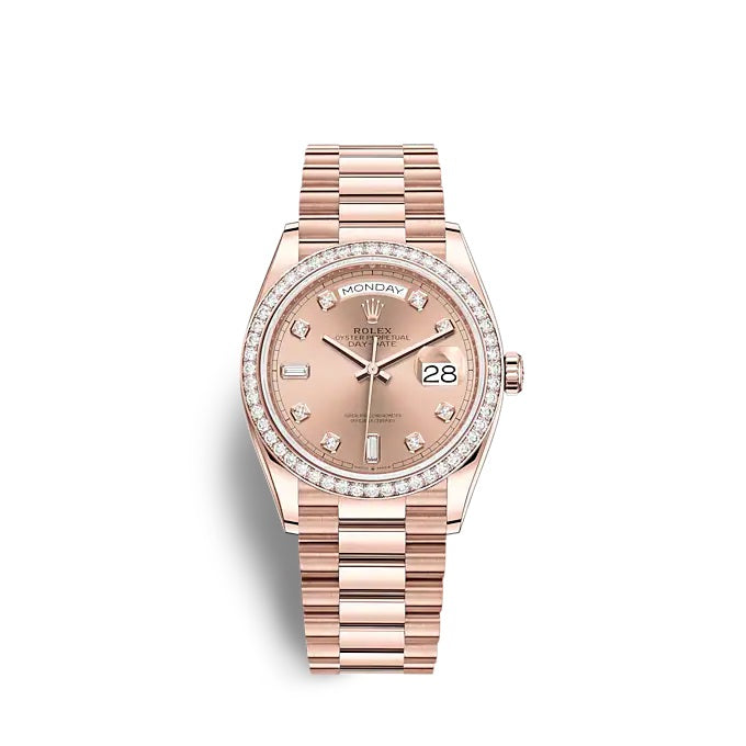 Rolex Day-Date 36 Everose gold Ref# 128345RBR-0009