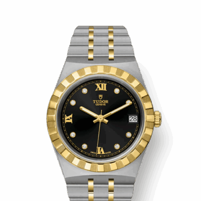 Tudor Royal, Stainless Steel and 18k Yellow Gold with Diamond-set, 34mm, Ref# M28403-0005