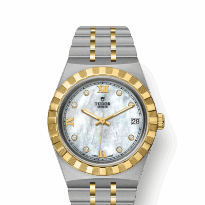 Tudor Royal, Stainless Steel and 18k Yellow Gold with Diamond-set, 34mm, Ref# M28403-0007