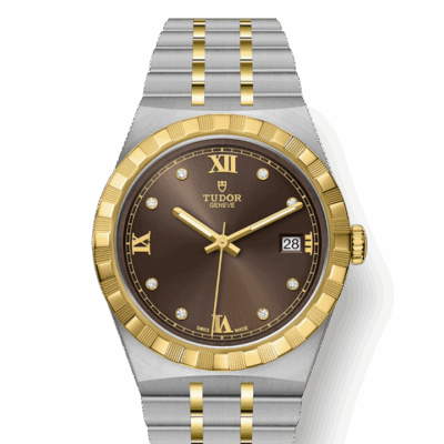Tudor Royal, Stainless Steel and 18k Yellow Gold with Diamond-set, 38mm, Ref# M28503-0008