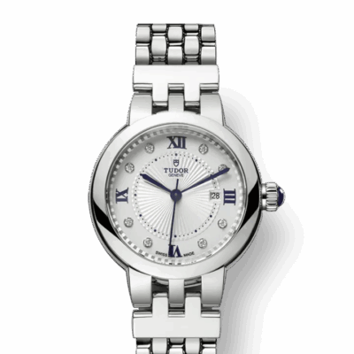 Tudor Ladies Clair De Rose, Stainless Steel with Diamond-set, 30mm, Ref# M35500-0004