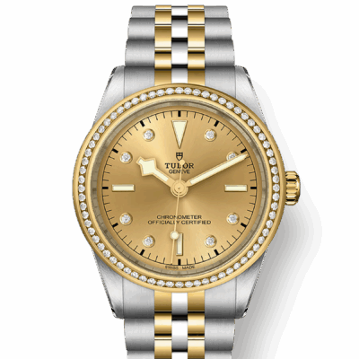 Tudor Black Bay 39 S&G, 316L Stainless Steel, 18k Yellow Gold and Diamonds, Ref# M79673-0007