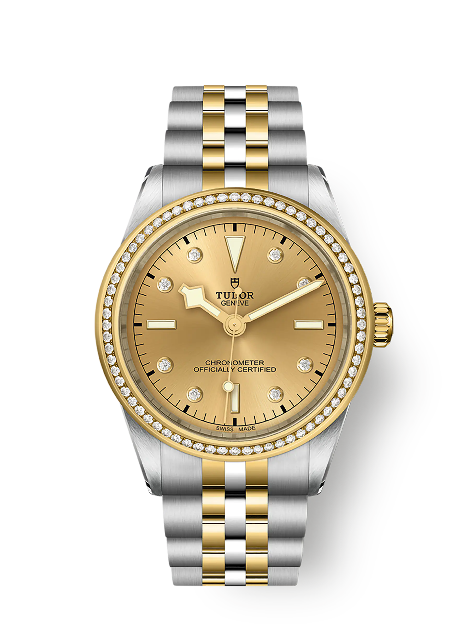 Tudor Black Bay 39 S&G, 316L Stainless Steel, 18k Yellow Gold and Diamonds, Ref# M79673-0007