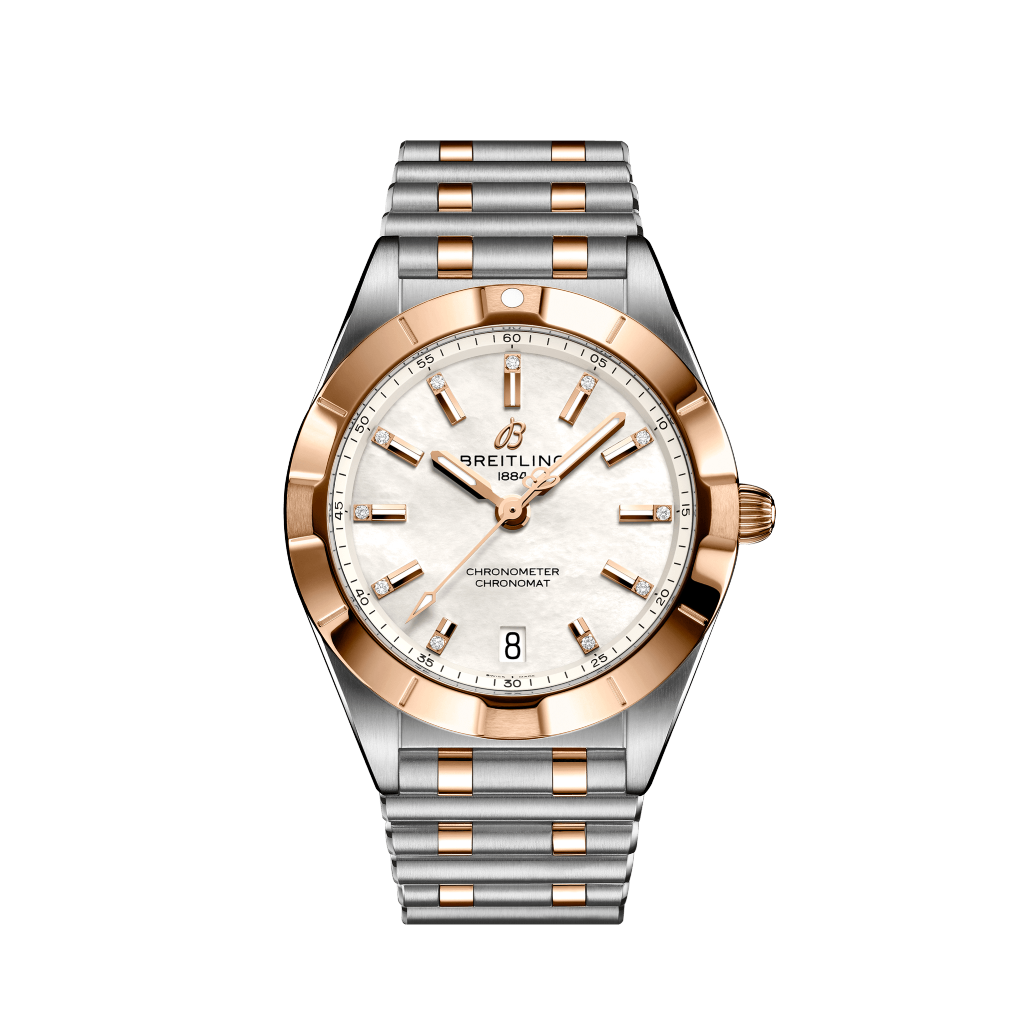 Breitling Chronomat 32, Stainless Steel, 18k Red Gold and 11 Diamonds, Ref# U77310101A2U1, Unworn 2024