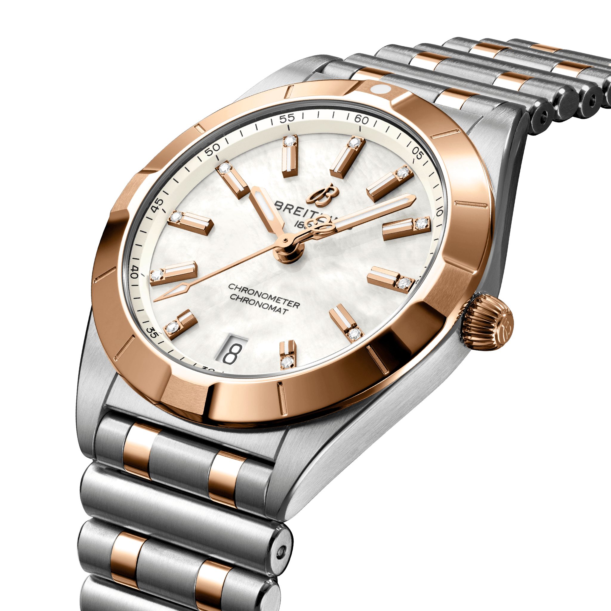 Breitling Chronomat 32, Stainless Steel, 18k Red Gold and 11 Diamonds, Ref# U77310101A2U1, Unworn 2024 - Image 2