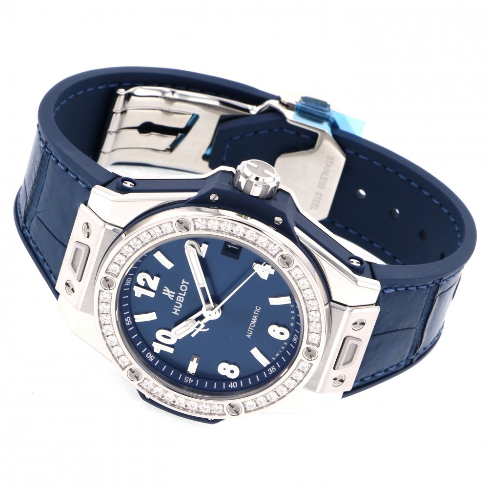 Hublot Big Bang, One Click Steel Blue Diamonds 39mm, Ref# 465.SX.7170.LR.1204 - Image 7
