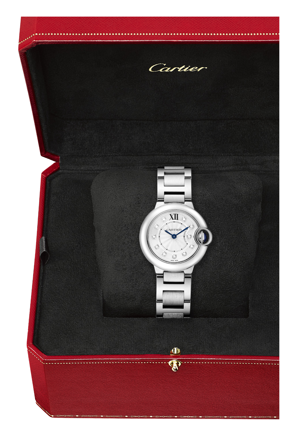 Unworn Cartier Ballon Bleu de Cartier, Stainless Steel and Diamonds, 28mm, Ref# W4BB0029, box and papers - Image 5