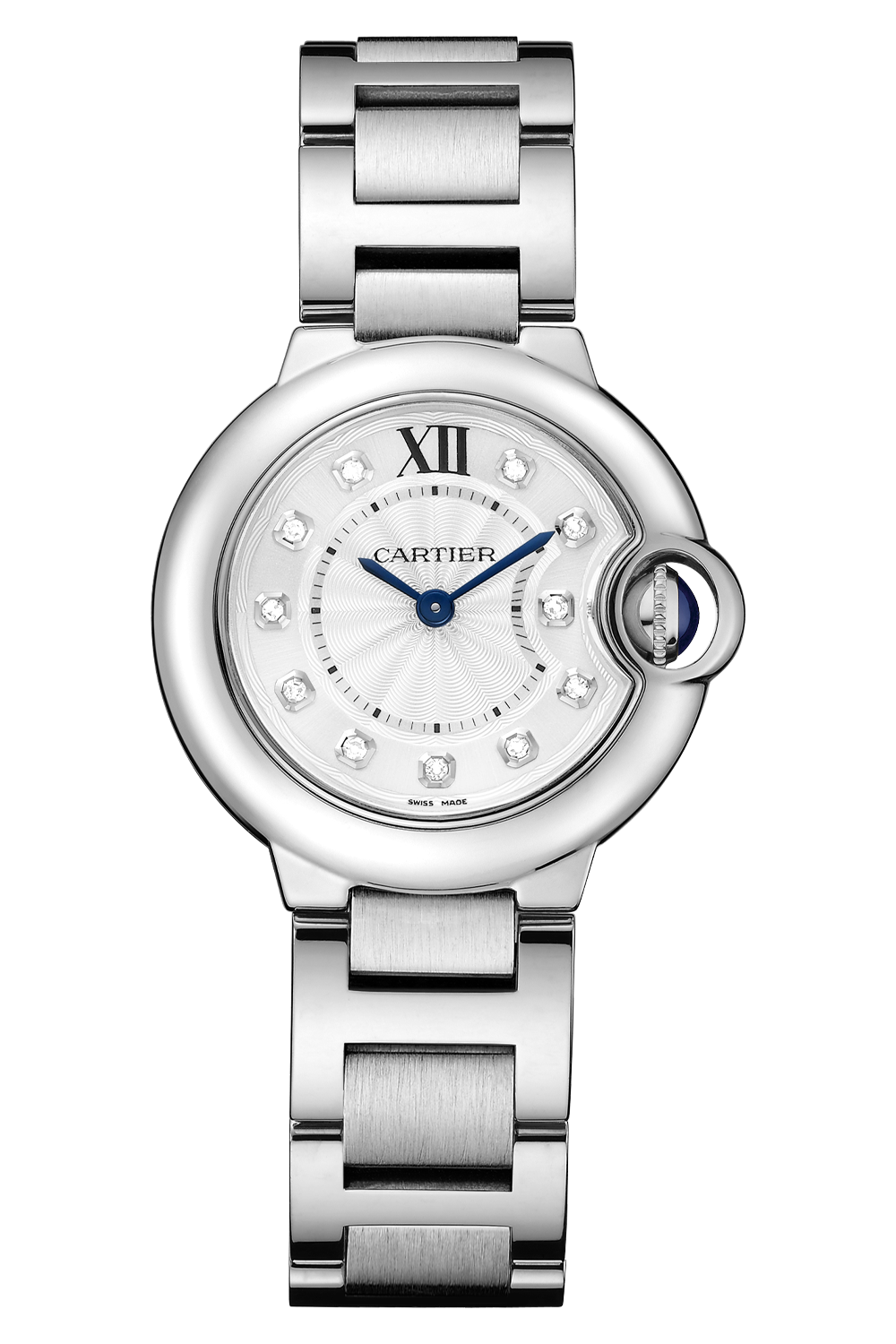 Unworn Cartier Ballon Bleu de Cartier, Stainless Steel and Diamonds, 28mm, Ref# W4BB0029, box and papers - Image 3