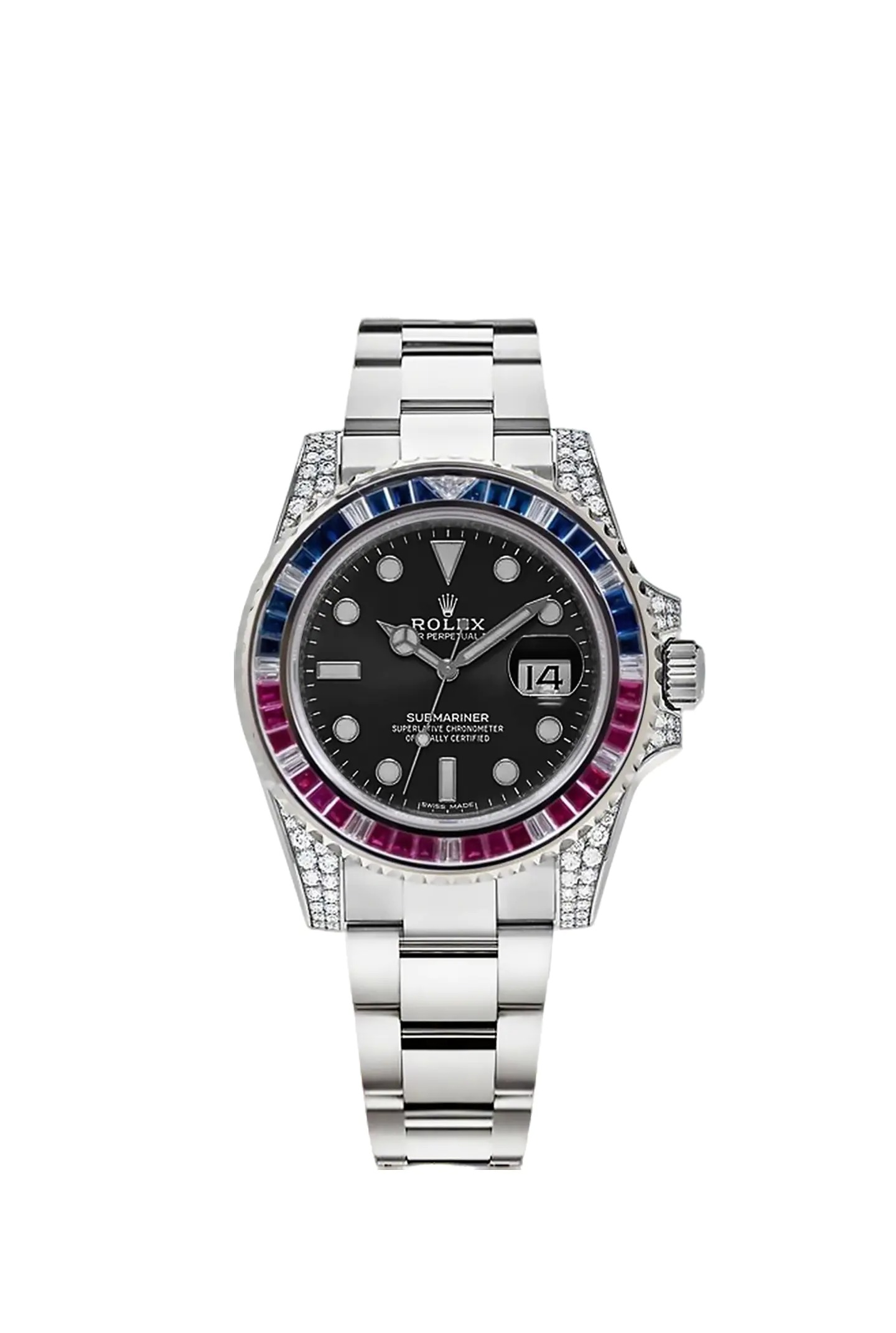 Rolex Submariner Silver Blue/Red Diamond, 40mm