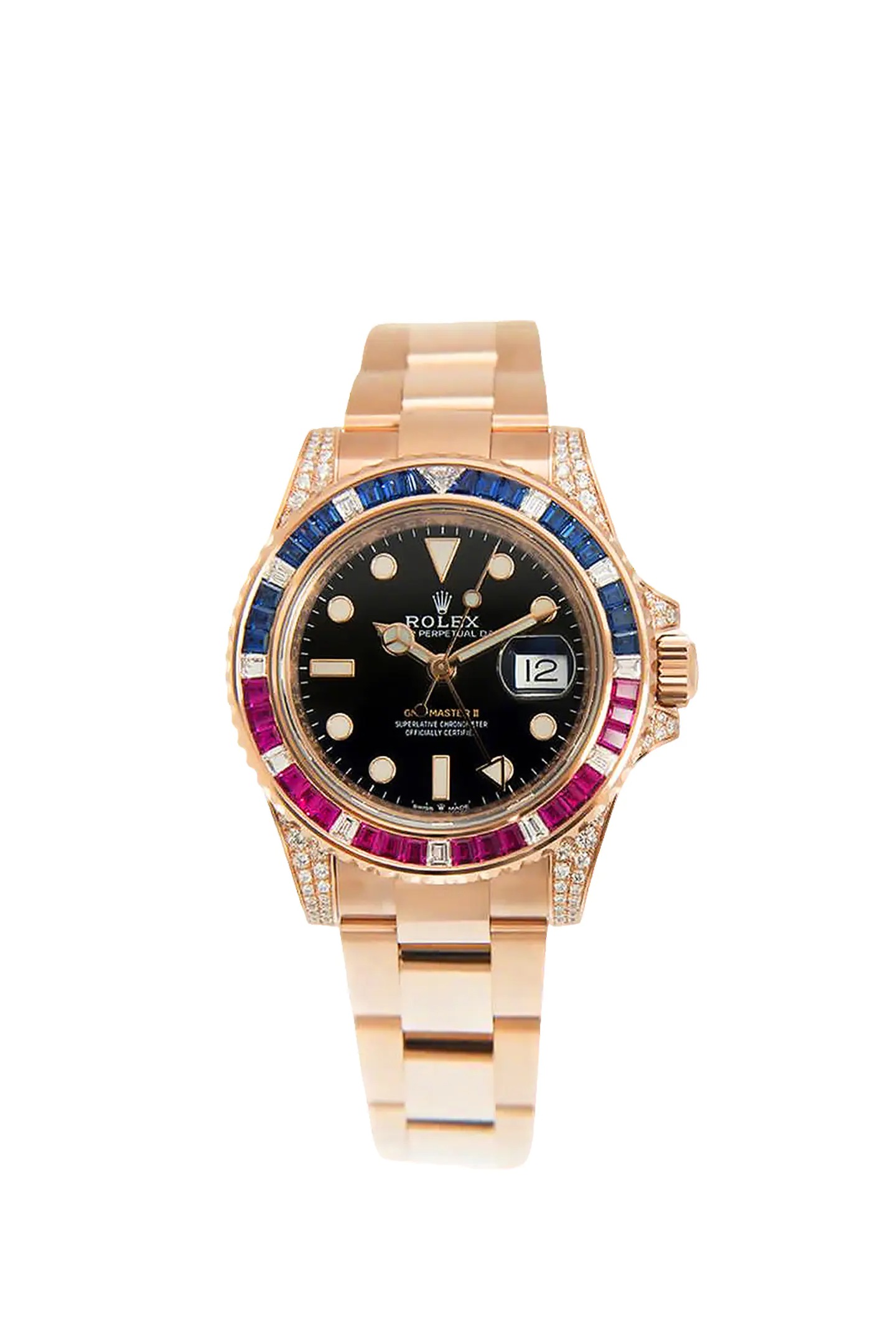 Rolex Submariner Golden Blue / Red Diamond Black Dial 40mm