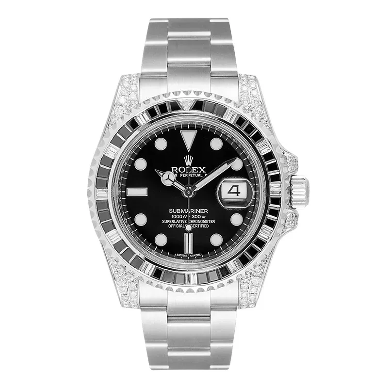 Rolex Submariner Date Silver Black Diamond, 40mm, Ref#116610LN - Image 2